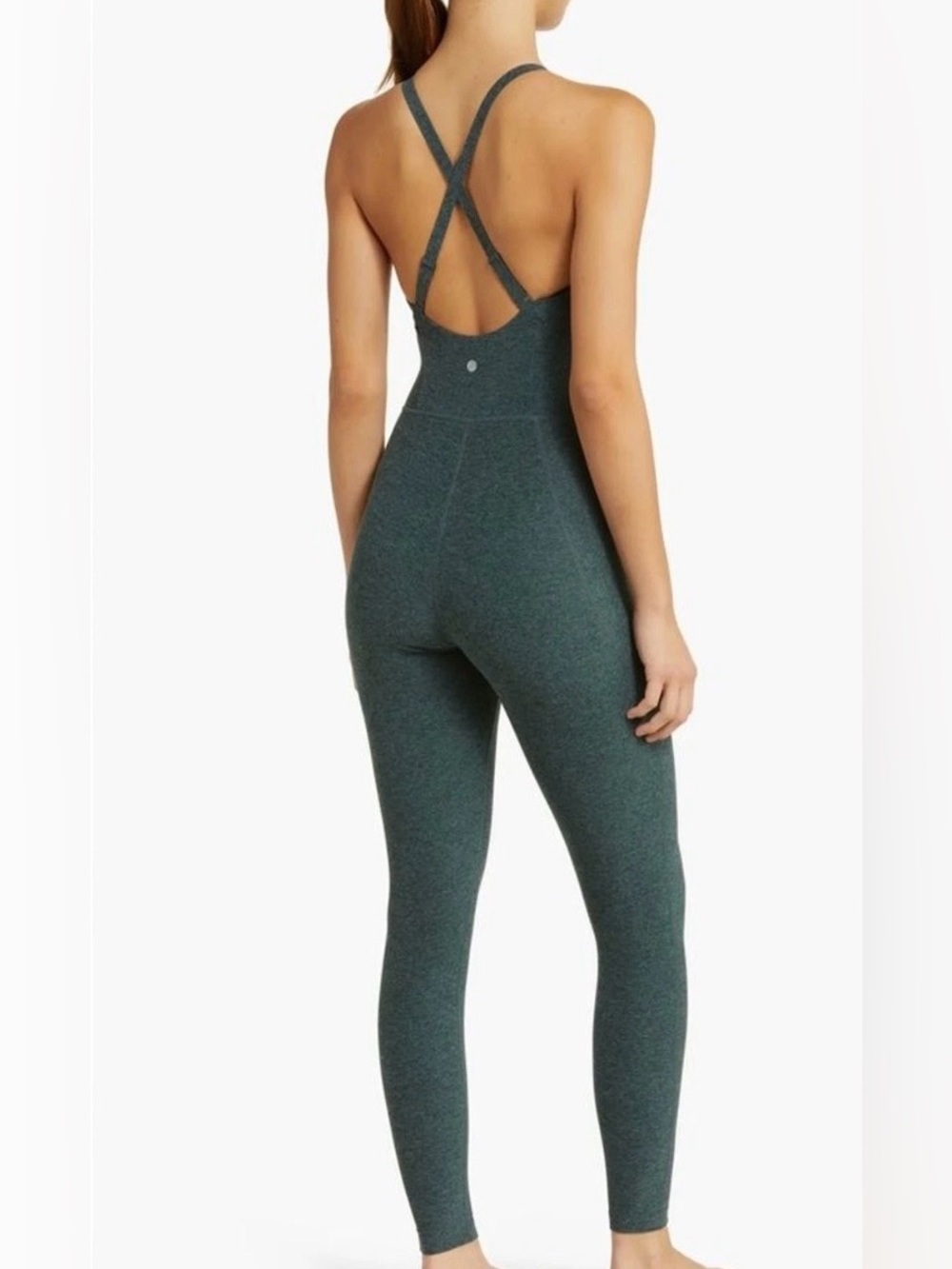 NWT Zella Restore Soft Jumpsuit Green duck marl active wear M
